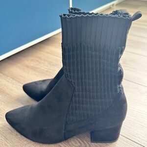 Black Sock Ankle Boot